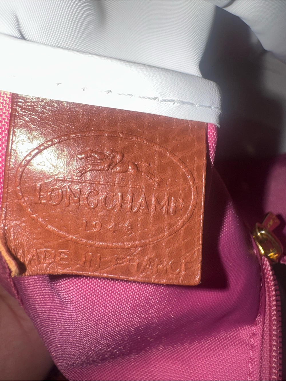 Longchamp Le Pliage Barbie pink canvas hobo bag (shoulder/crossbody/travel) - Picture 4 of 10